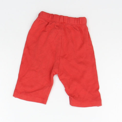 babyoye Boys Red   Jogger Leggings Size 0-3 Months  - Elasticated Waist