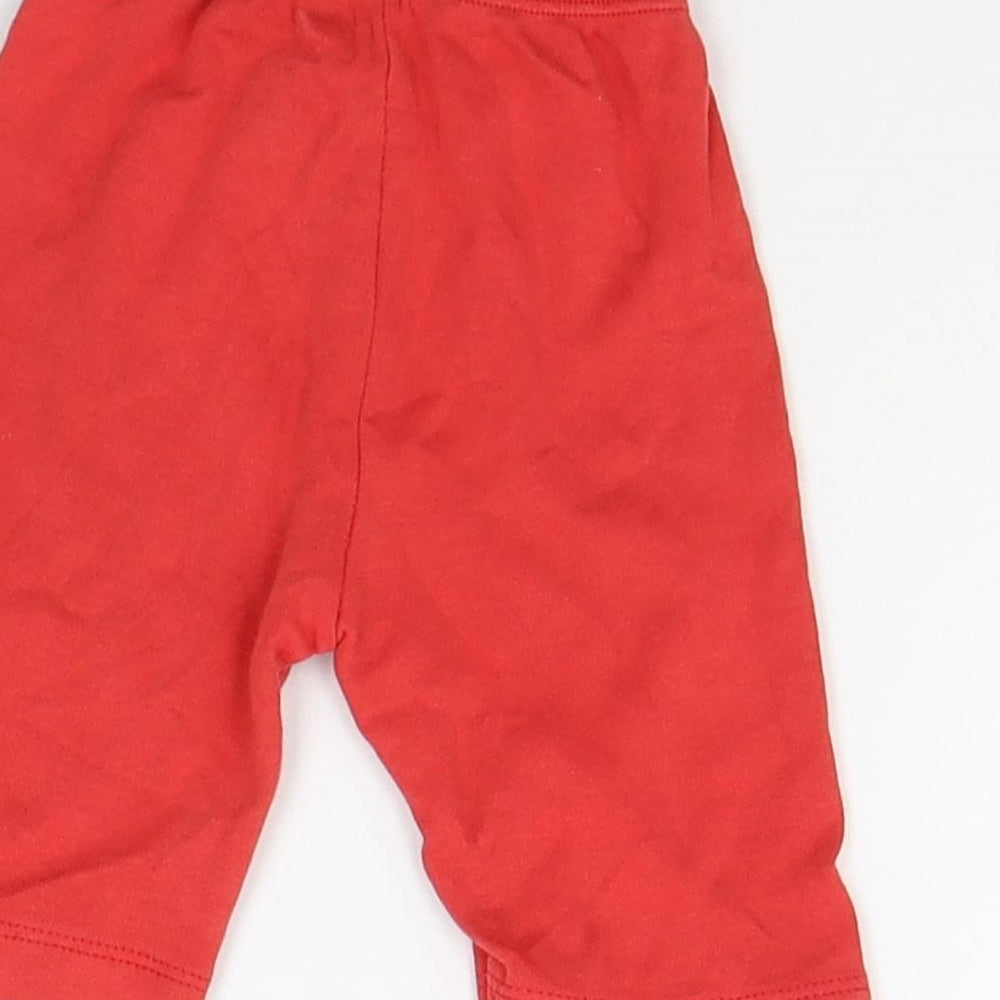 babyoye Boys Red   Jogger Leggings Size 0-3 Months  - Elasticated Waist