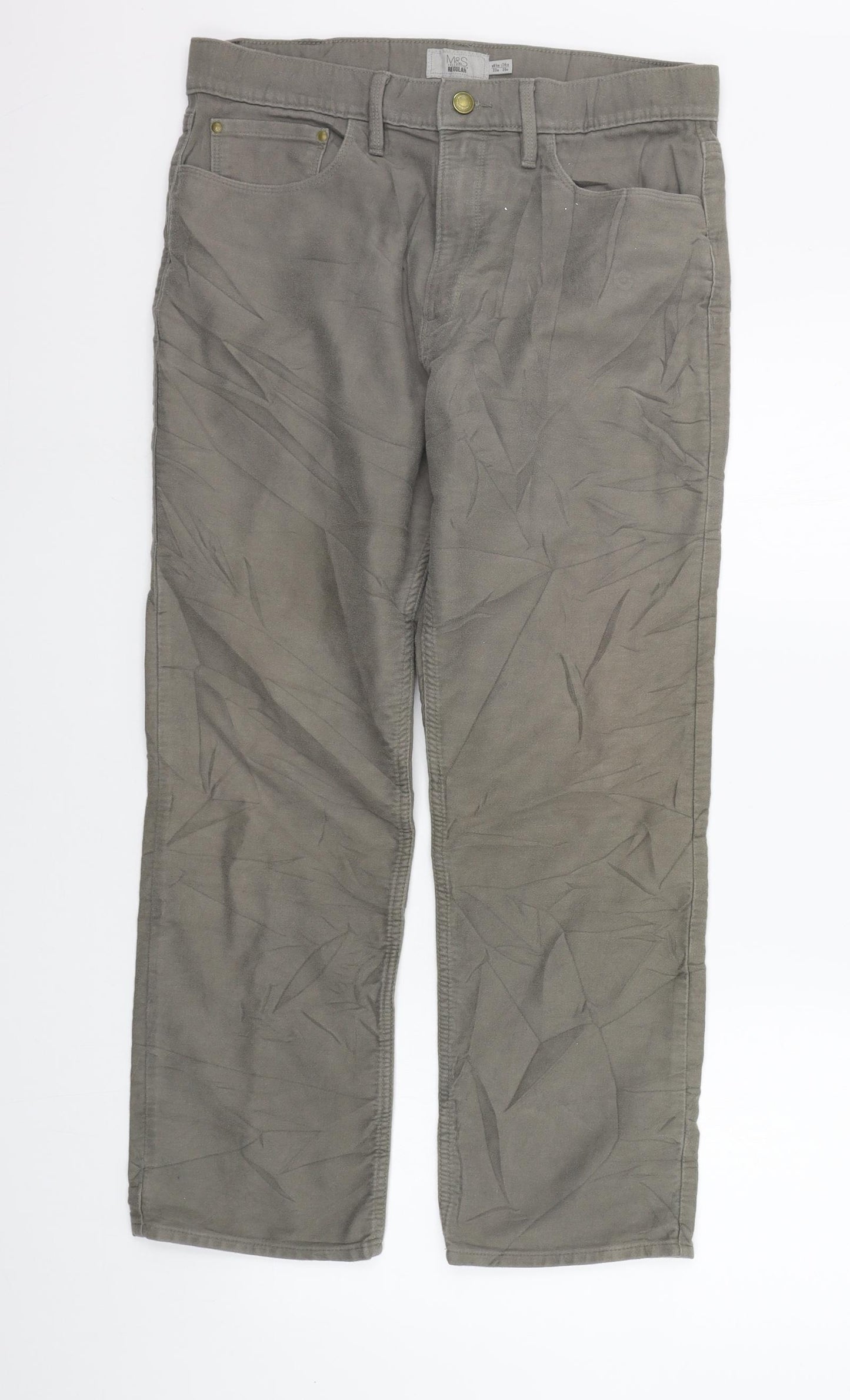Marks and Spencer Mens Grey   Trousers  Size 32 in L29 in