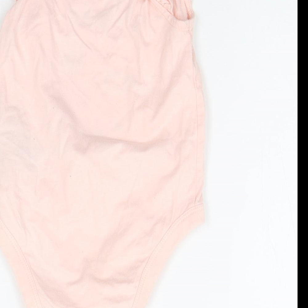 Gap Baby Pink   Babygrow One-Piece Size 6-9 Months  - details on chest