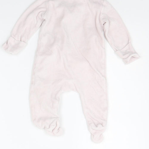 Nutmeg Baby Pink   Babygrow One-Piece Size 3-6 Months  - details on chest