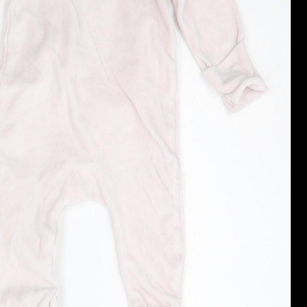 Nutmeg Baby Pink   Babygrow One-Piece Size 3-6 Months  - details on chest