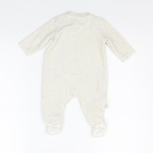 Mothercare Baby Beige   Babygrow One-Piece Size 0-3 Months  - PRINT ON CHEST
