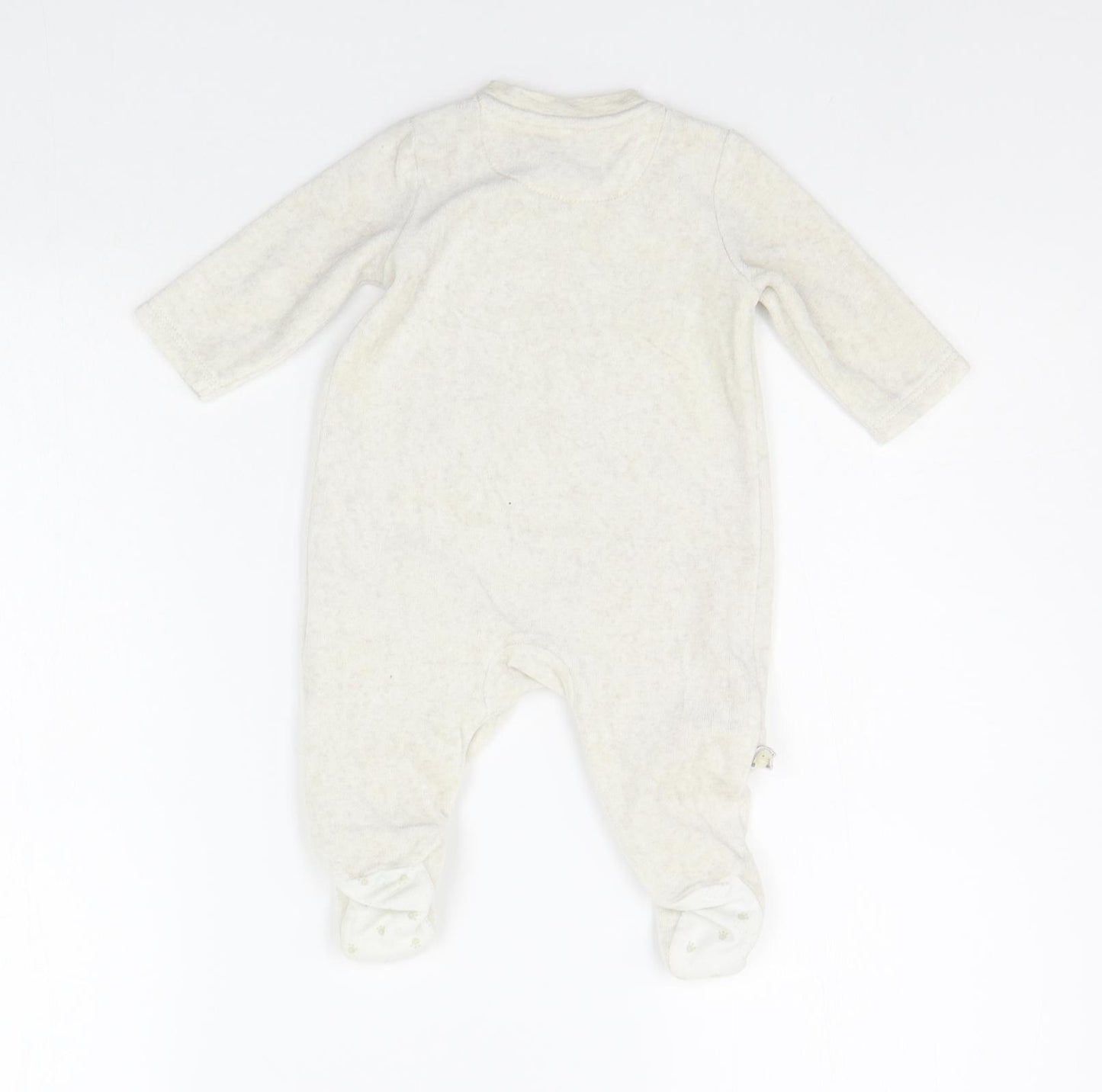 Mothercare Baby Beige   Babygrow One-Piece Size 0-3 Months  - PRINT ON CHEST