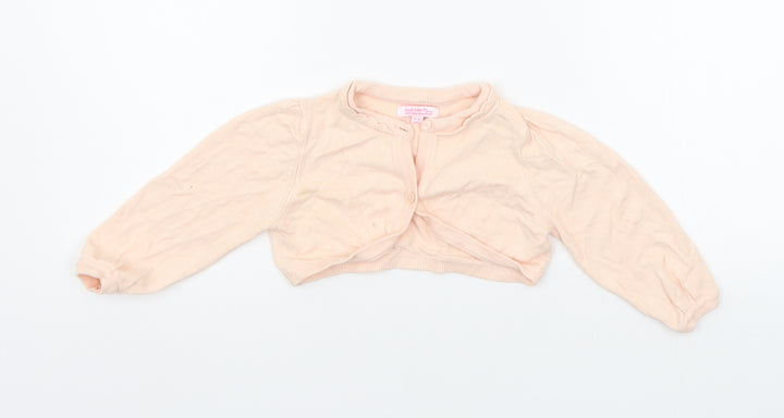 Butterfly Baby Beige Cardigan Jumper Size 9-12 Months