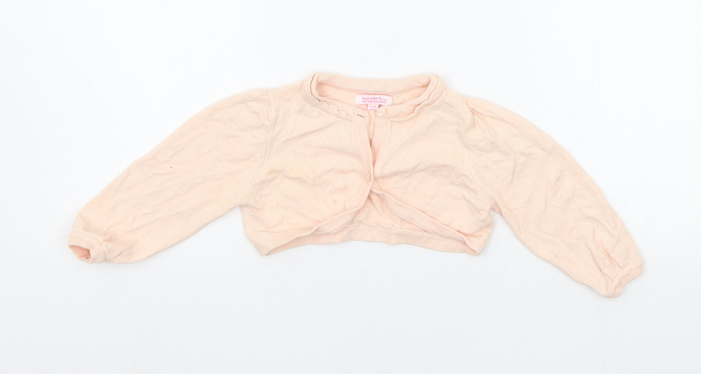 Butterfly Baby Beige   Cardigan Jumper Size 9-12 Months