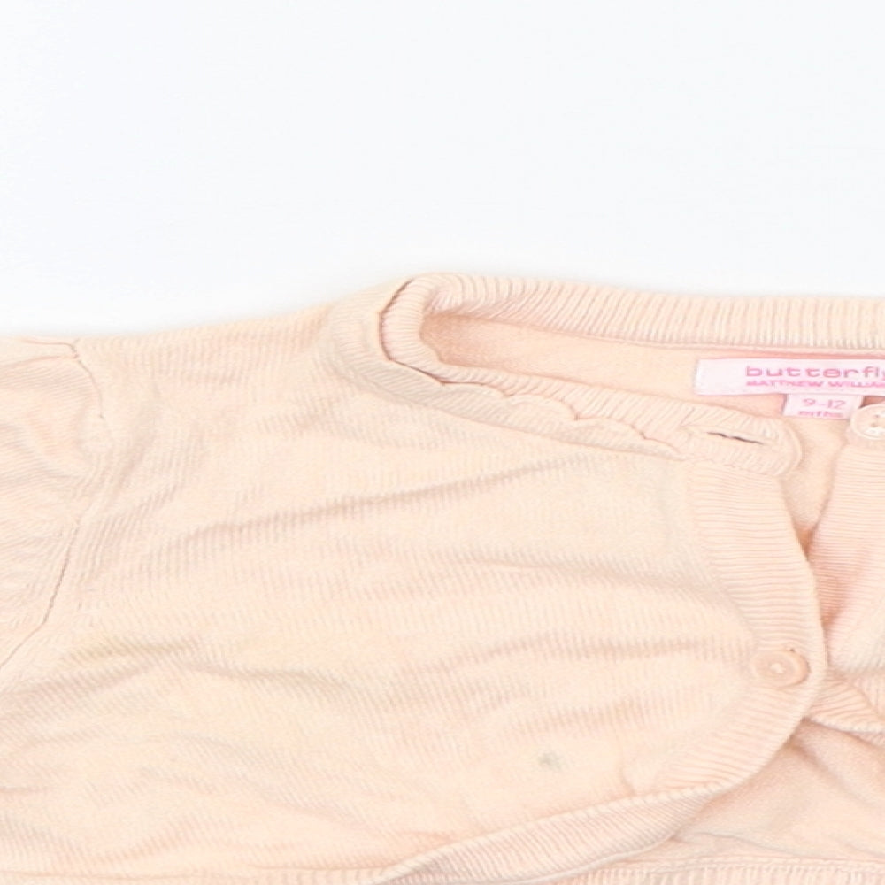 Butterfly Baby Beige   Cardigan Jumper Size 9-12 Months