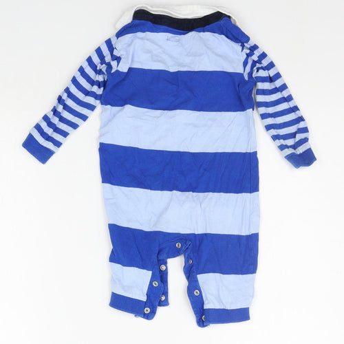 MINI CREW Baby Blue Striped  Babygrow One-Piece Size 6-9 Months