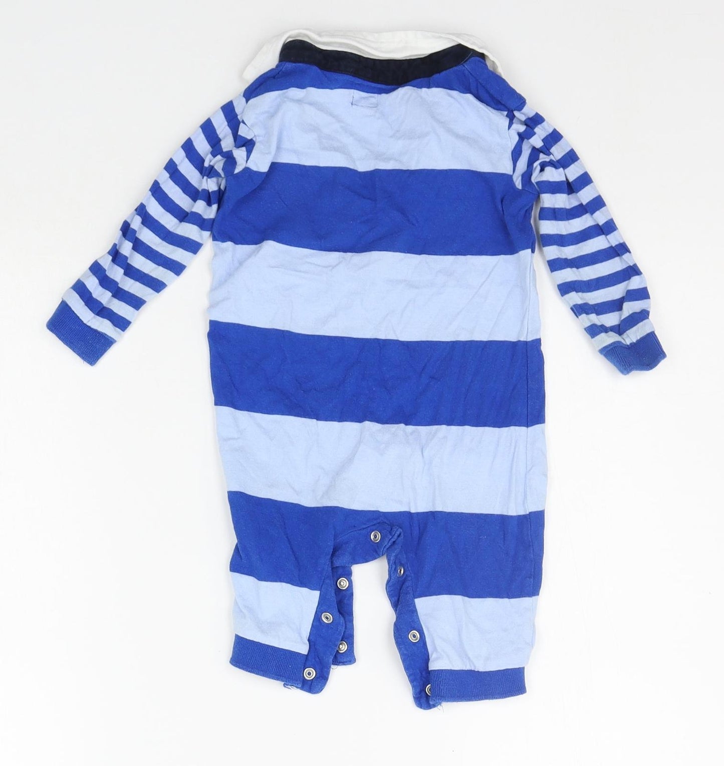 MINI CREW Baby Blue Striped  Babygrow One-Piece Size 6-9 Months