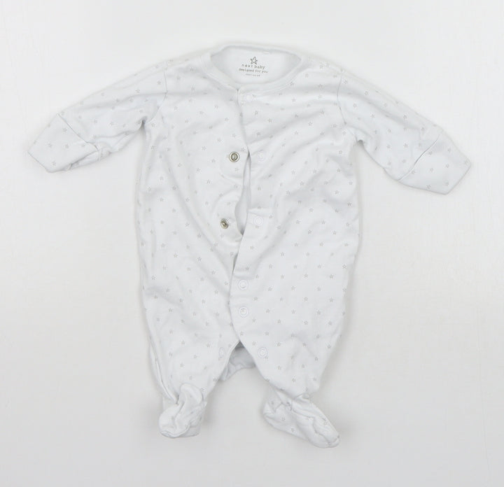 NEXT Baby White Geometric  Babygrow One-Piece Size Newborn