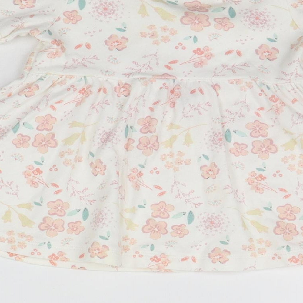 Matalan Baby White Floral  A-Line  Size 6-9 Months