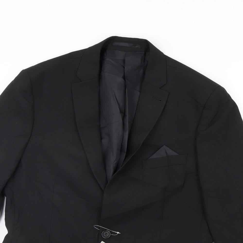 TU Mens Black   Jacket Blazer Size L