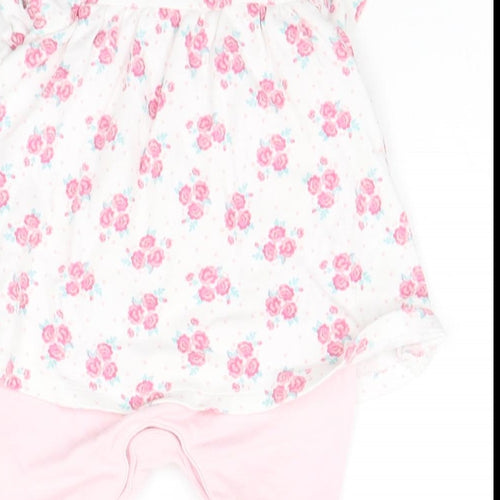 George Girls Pink Geometric  Jumper Dress  Size 3-6 Months