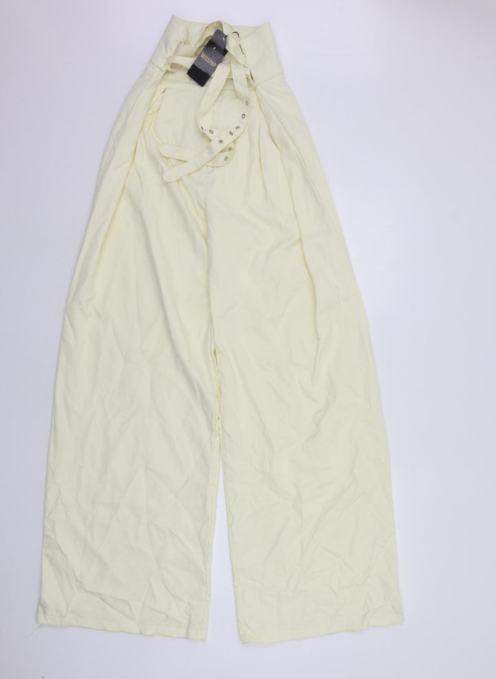 Misspap Womens Yellow Trousers Size 10 L33 in