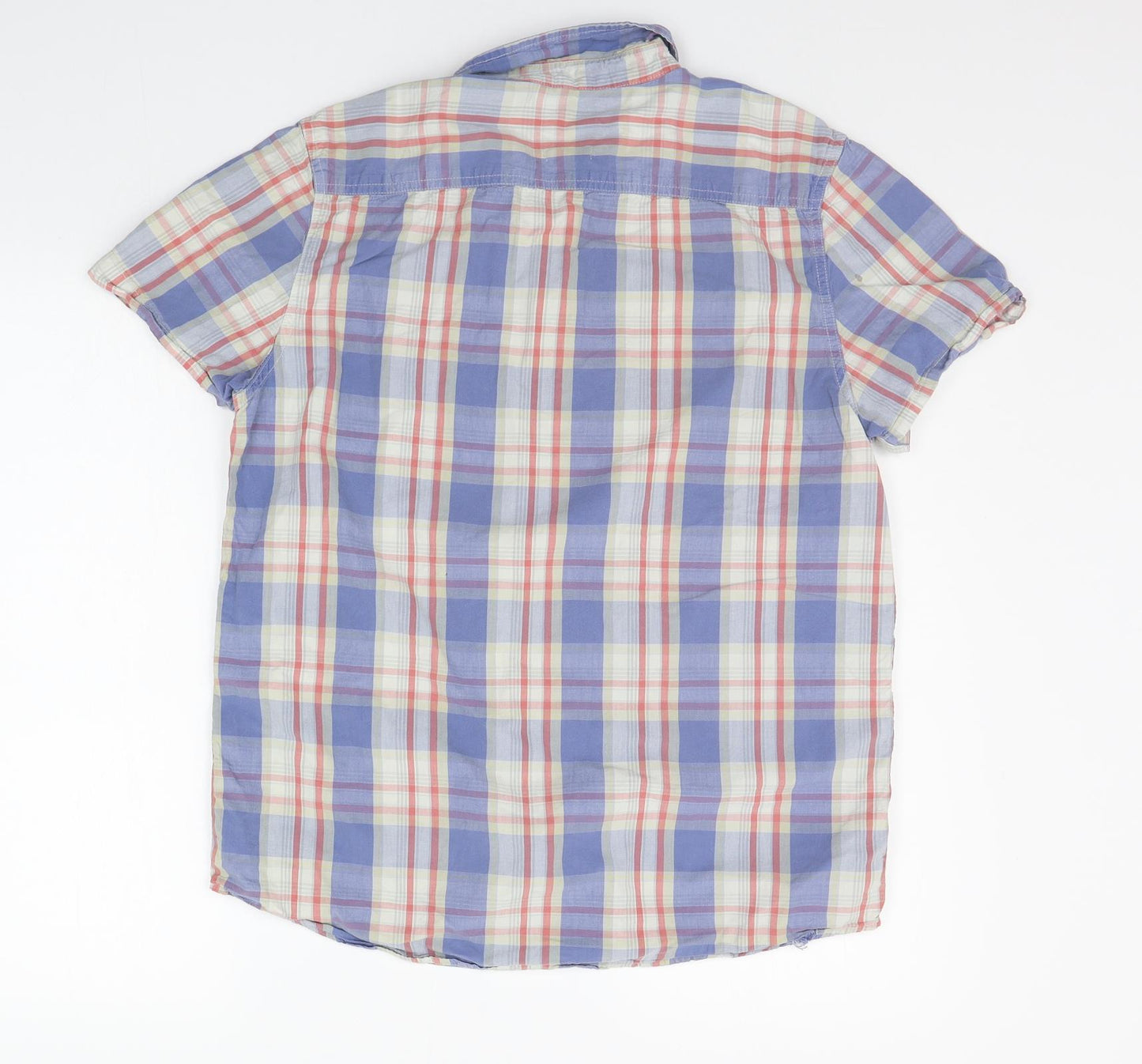 Cedar Wood State Mens Blue Check   Button-Up Size L