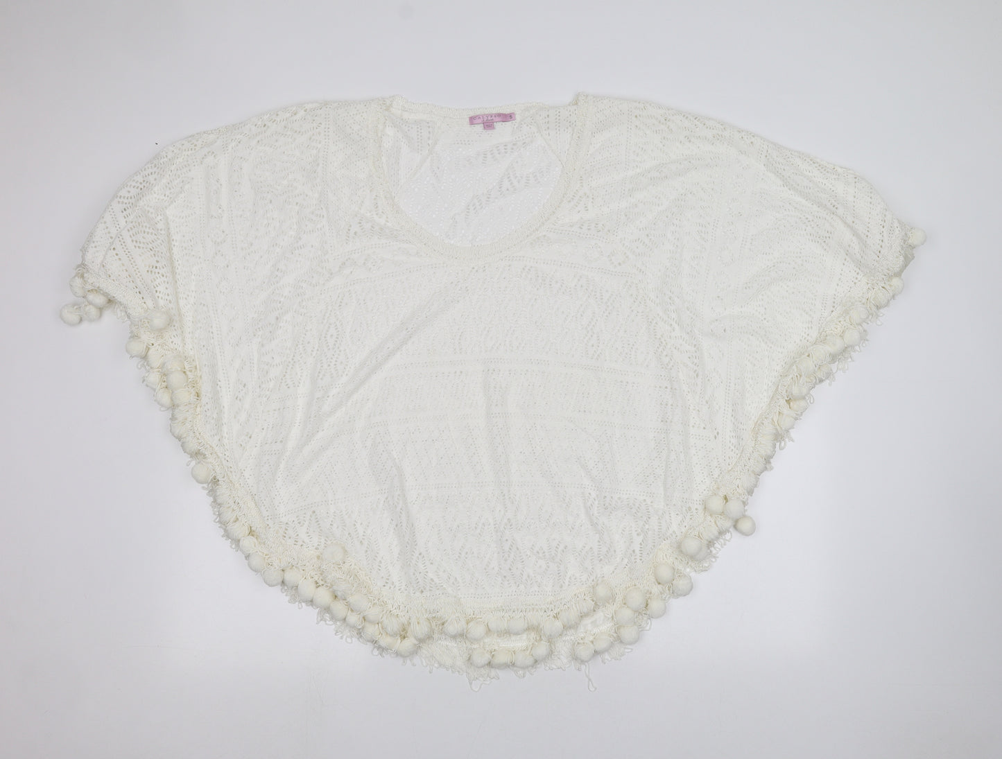 Calypso Womens White   Pullover Jumper Size S