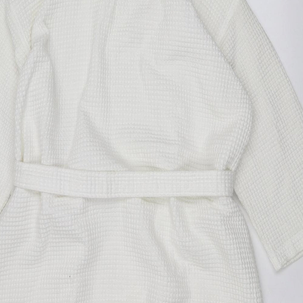 Secret Womens White Solid  Babydoll Robe Size 18