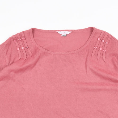 JULIPA Womens Pink   Basic T-Shirt Size 20