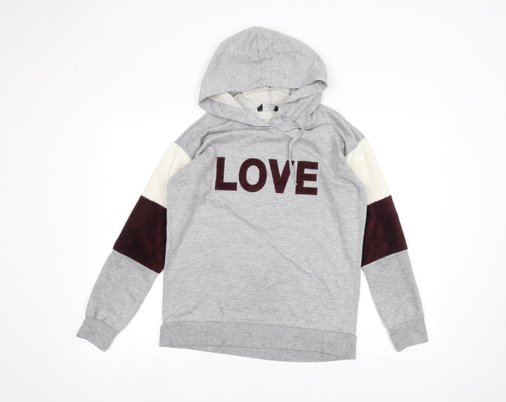 Select Womens Grey   Pullover Hoodie Size 12