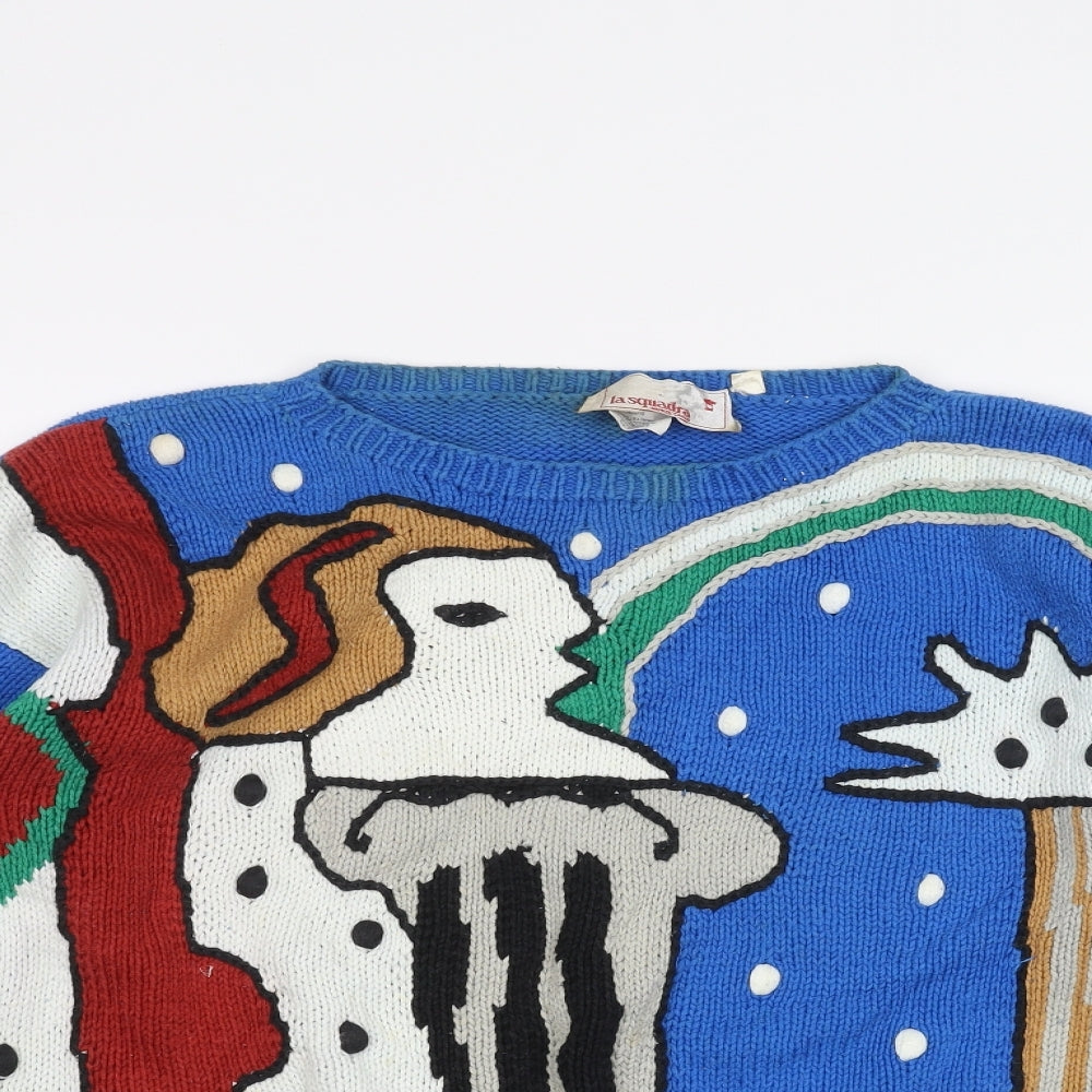 La Squadra Mens Blue   Pullover Jumper Size M