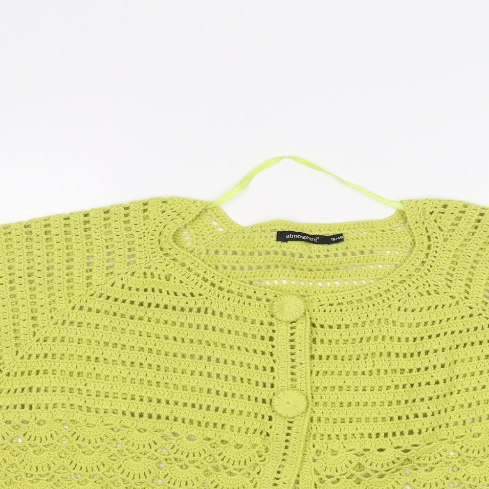 Atmosphere Womens Yellow   Cardigan Jumper Size 18
