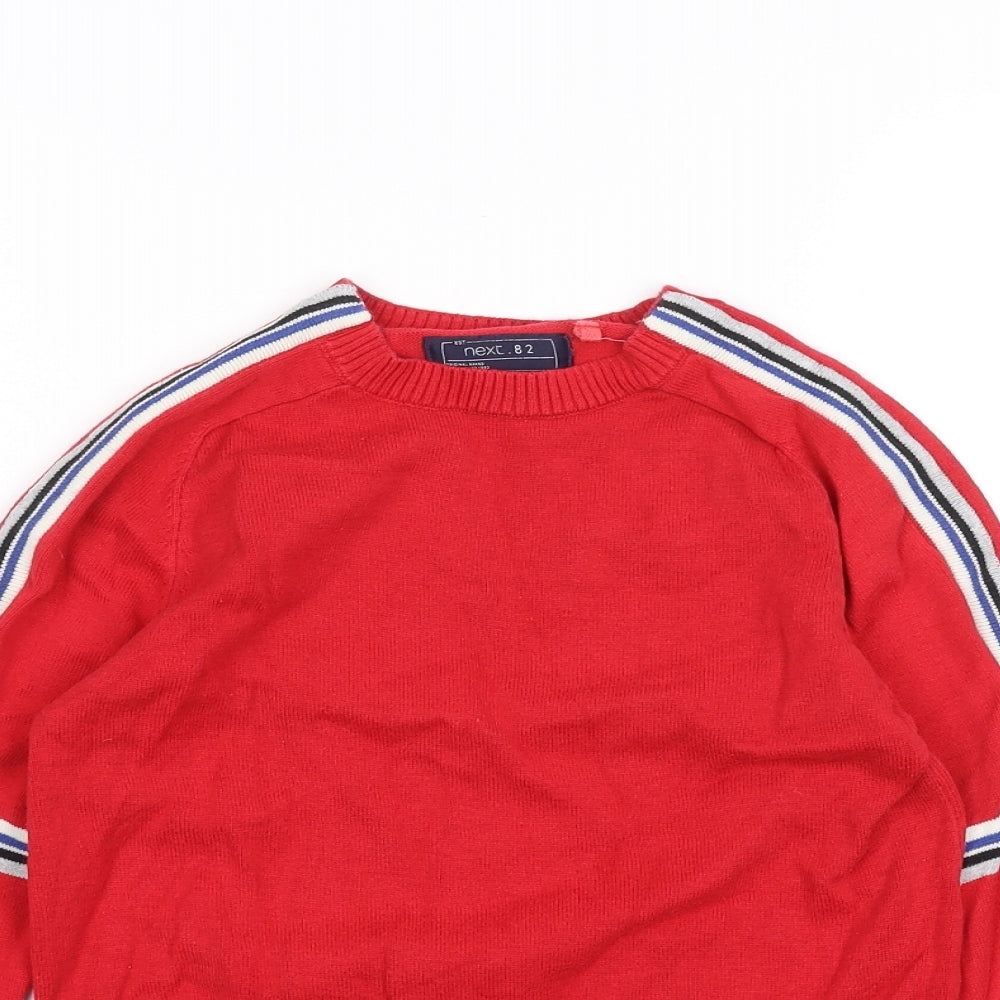 NEXT Boys Red   Pullover Jumper Size 6 Years