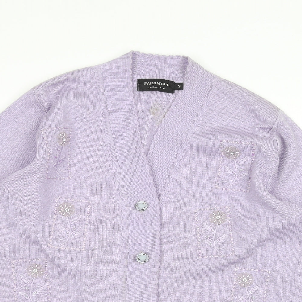 Paramour Womens Purple   Cardigan Jumper Size S