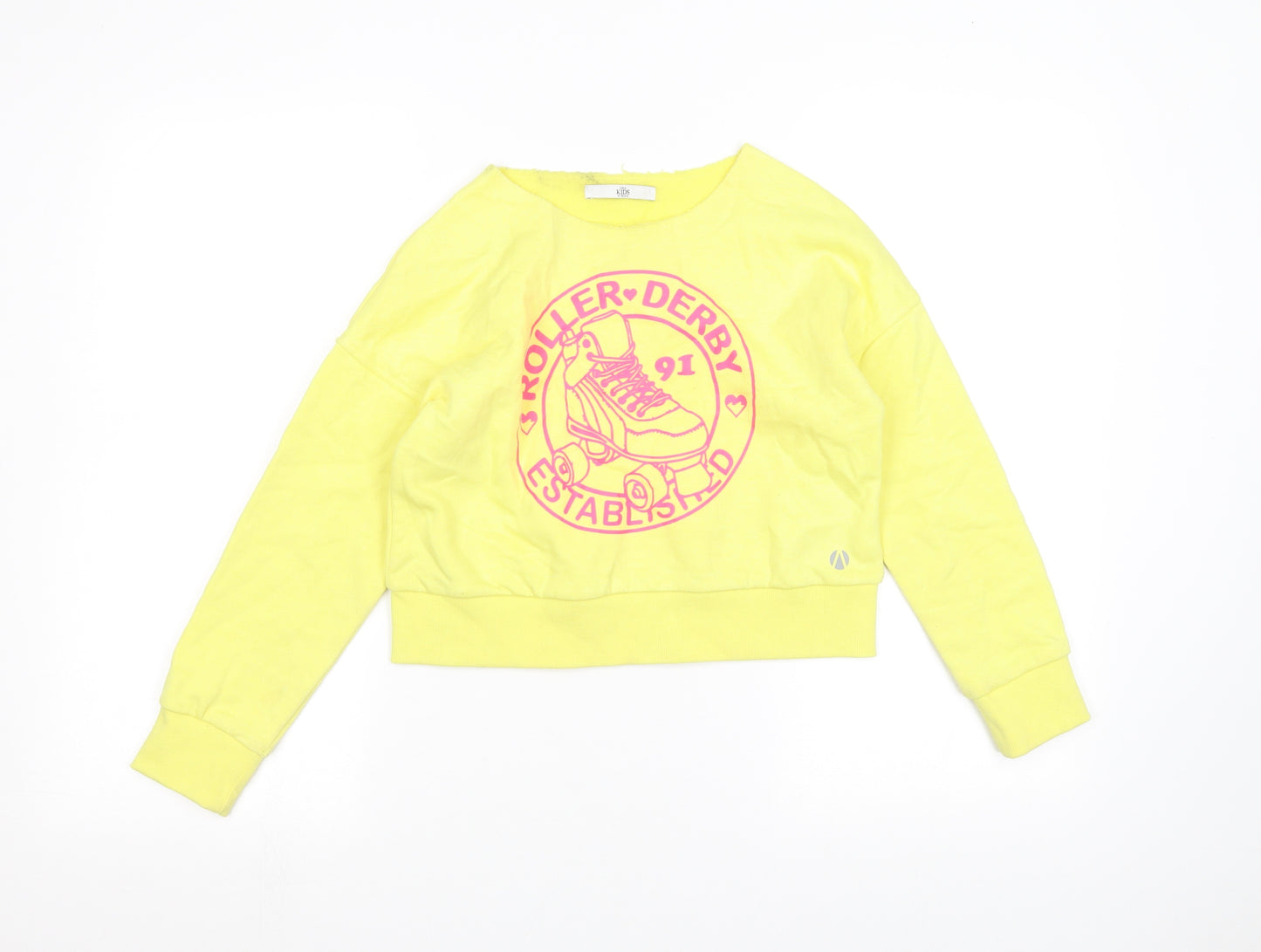 Marks and Spencer Girls Yellow   Pullover Jumper Size 9-10 Years