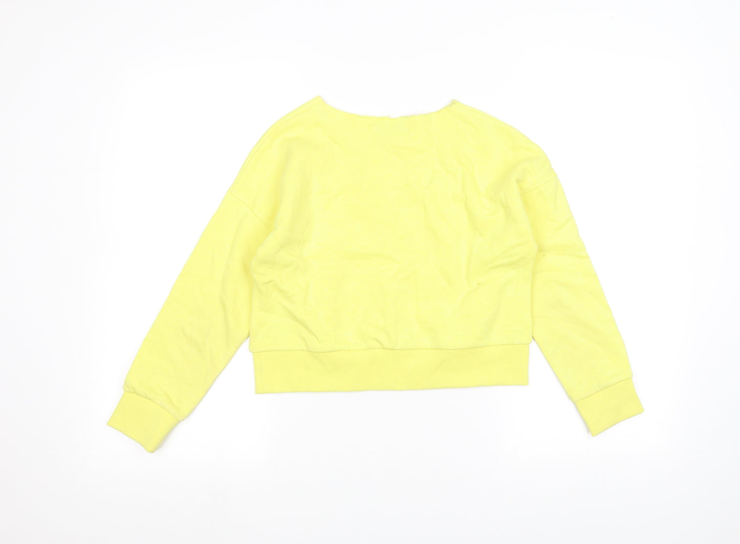 Marks and Spencer Girls Yellow   Pullover Jumper Size 9-10 Years