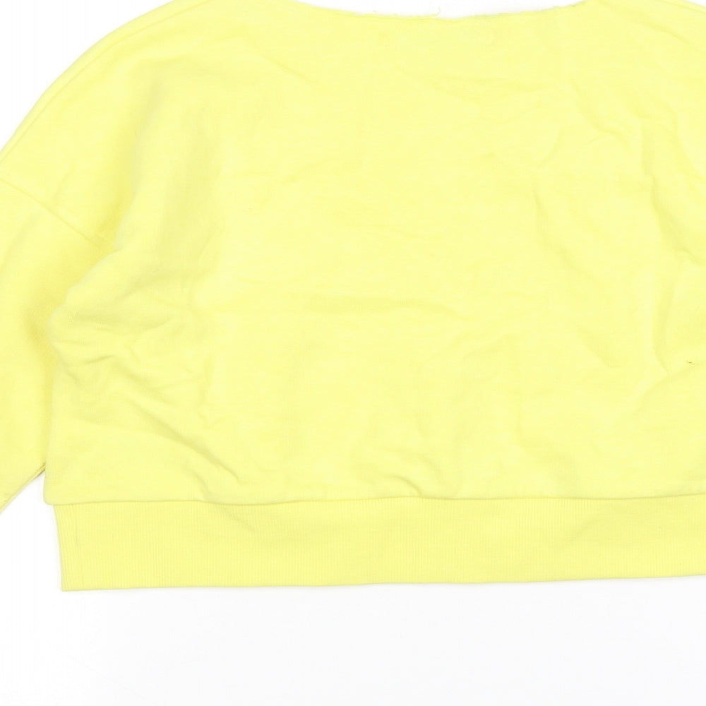 Marks and Spencer Girls Yellow   Pullover Jumper Size 9-10 Years