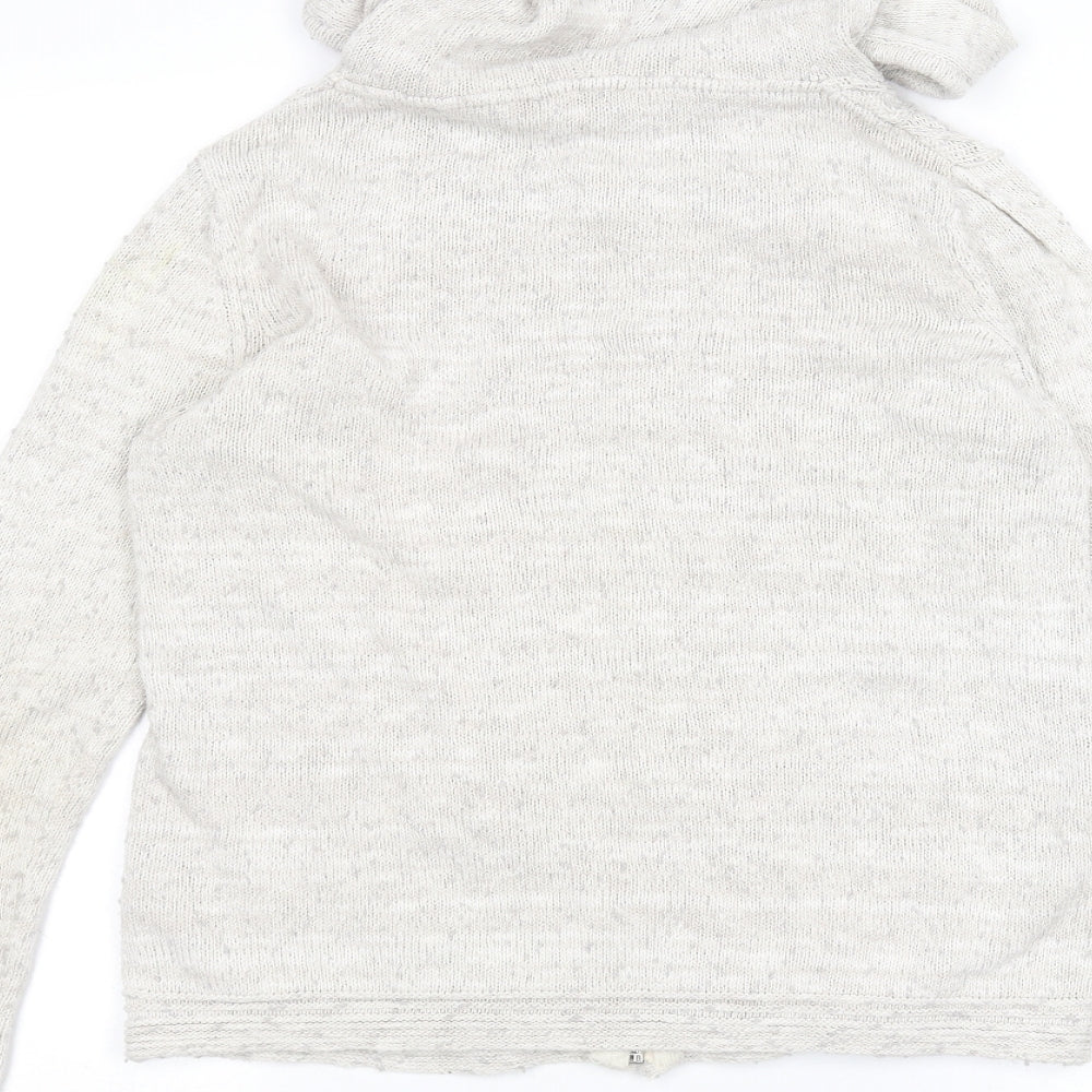 Fat Face Womens White   Full Zip Hoodie Size 10