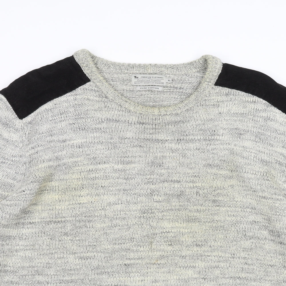 TU Mens Grey   Pullover Jumper Size XL