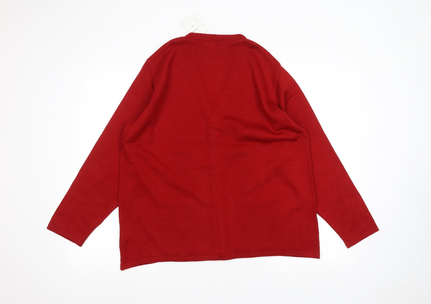 Beau Monde Womens Red   Jacket Coatigan Size L