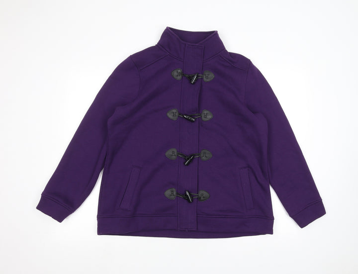 BM Womens Purple Full Zip Jumper Size M