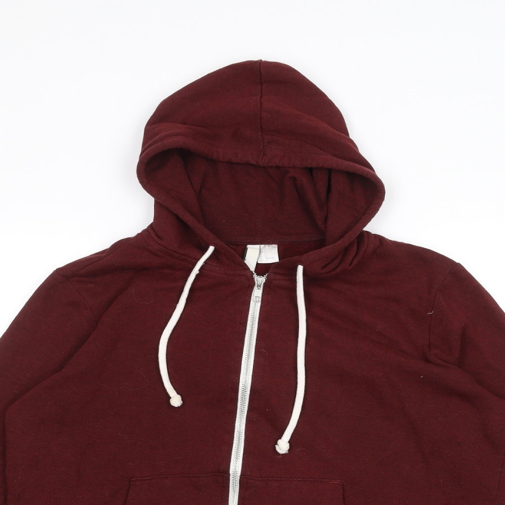 H&M Womens Red   Full Zip Hoodie Size L