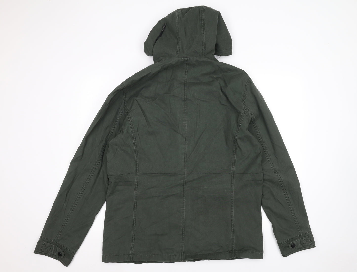 George Mens Green   Parka Coat Size M