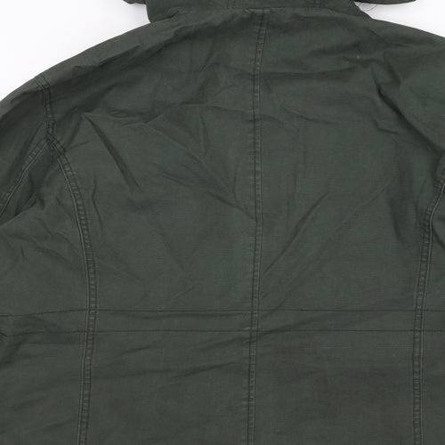 George Mens Green   Parka Coat Size M