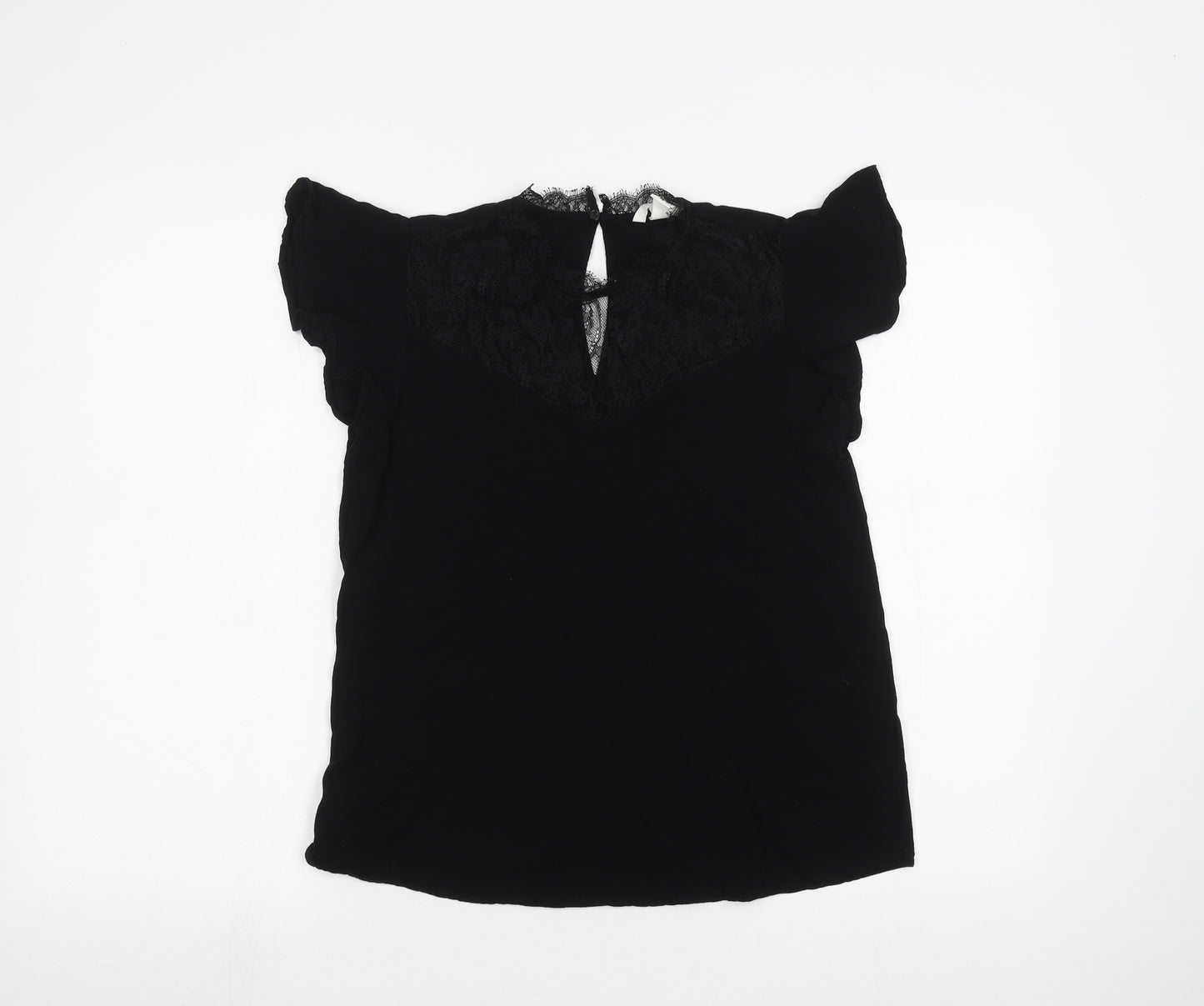 H&M Womens Black   Basic T-Shirt Size 6