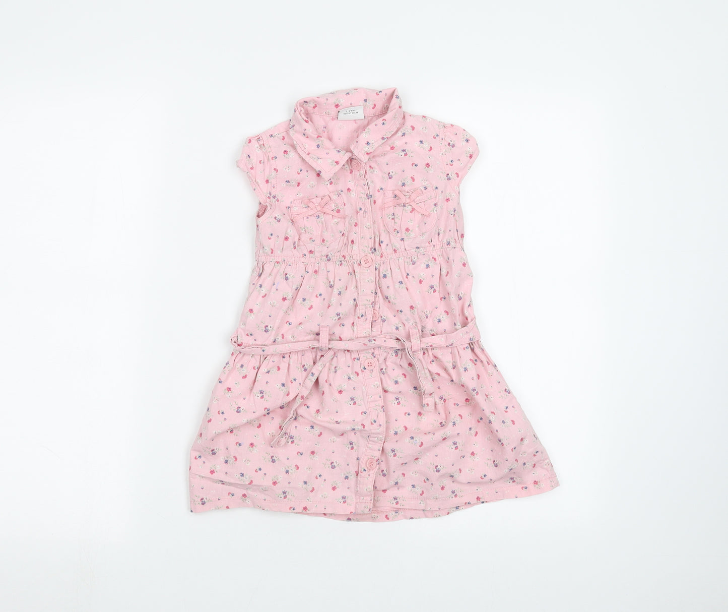 NEXT Girls Pink Floral  A-Line  Size 2-3 Years