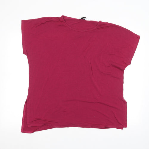 emilia  Womens Pink   Basic T-Shirt Size XL