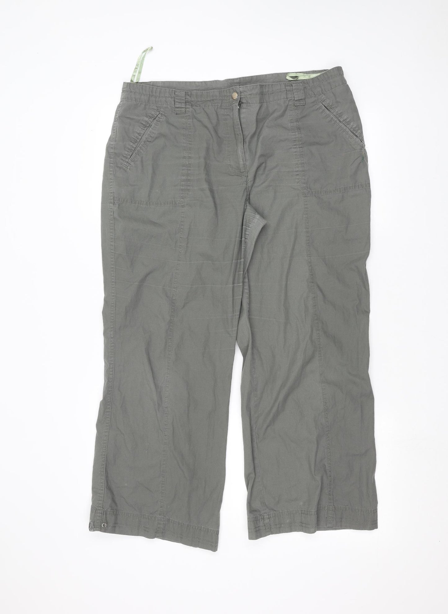 Papaya Womens Green   Trousers  Size 16 L26 in