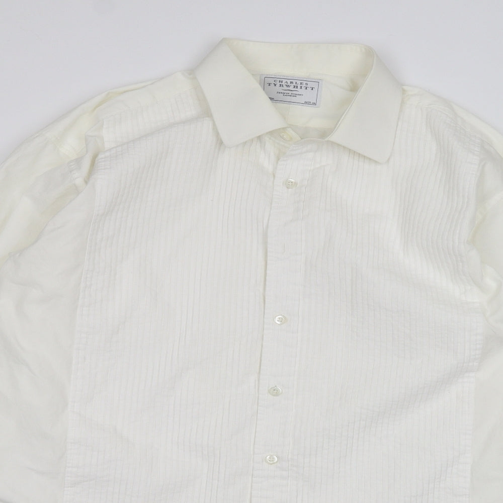 Charles Tyrwhitt Mens White    Dress Shirt Size 17.5