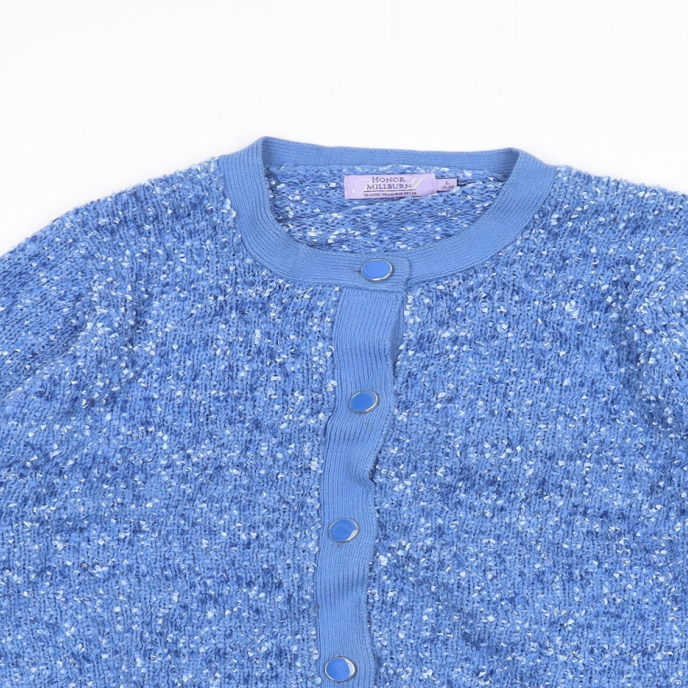 Honor Milburn Womens Blue   Jacket Coatigan Size L