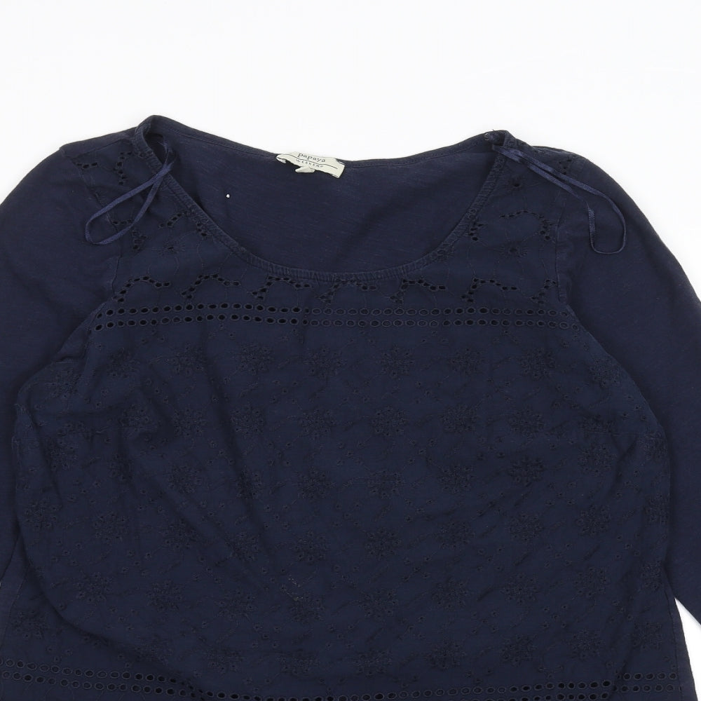 Papaya Womens Blue   Basic T-Shirt Size 16