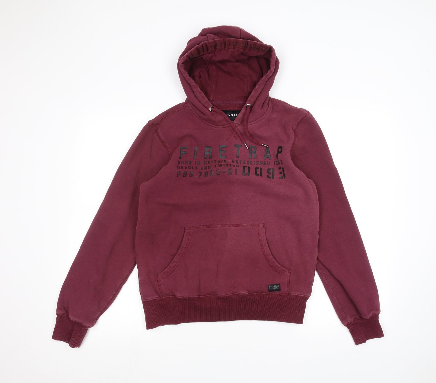 Firetrap Mens Red   Pullover Hoodie Size S