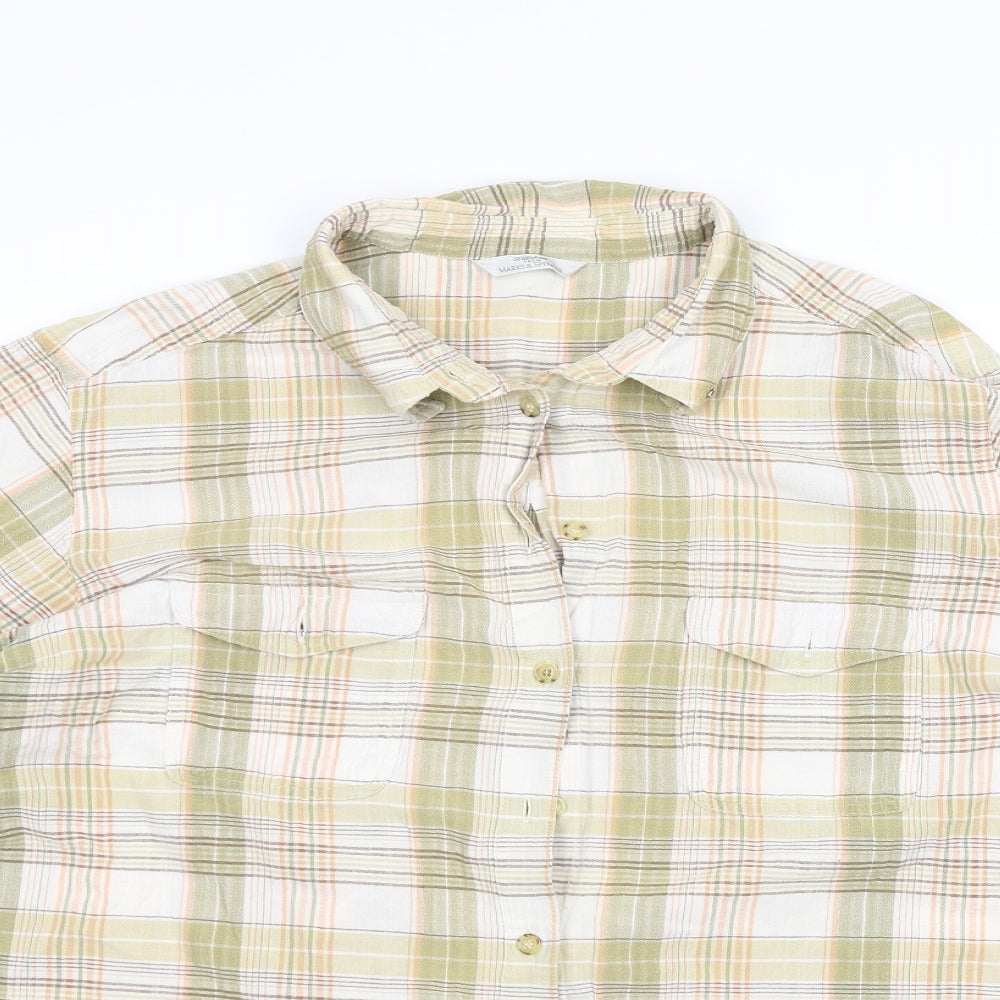 Marks and Spencer Womens White   Basic Button-Up Size 20