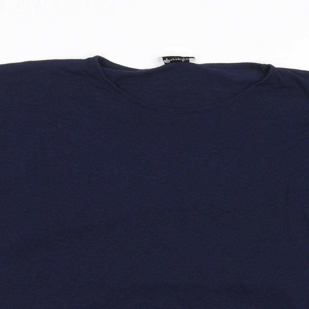 elmelia Womens Blue   Basic T-Shirt Size L