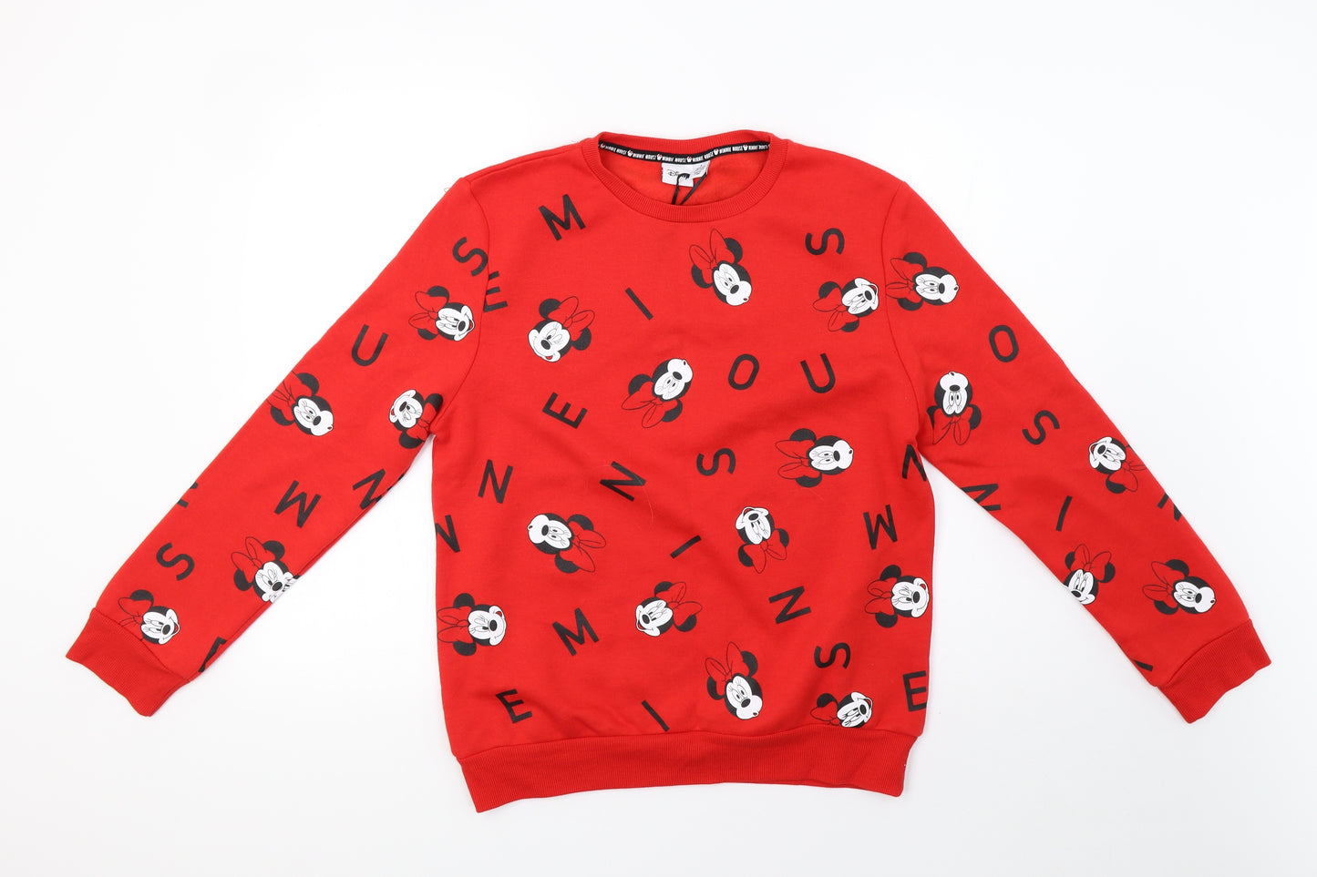 Primark Womens Red Polka Dot  Pullover Sweatshirt Size 12