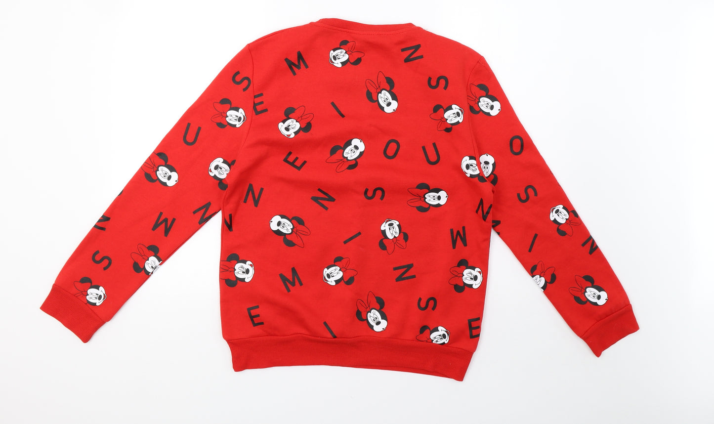 Primark Womens Red Polka Dot  Pullover Sweatshirt Size 12