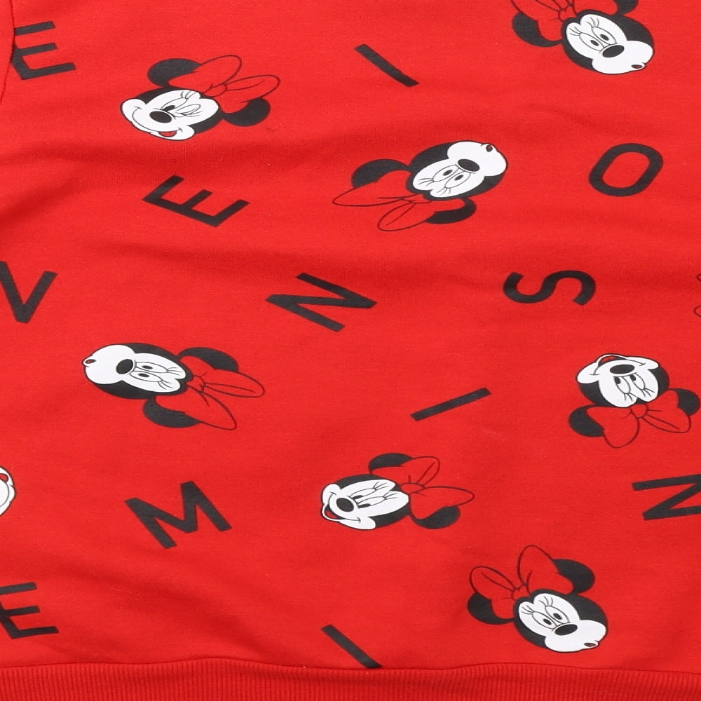 Primark Womens Red Polka Dot  Pullover Sweatshirt Size 12